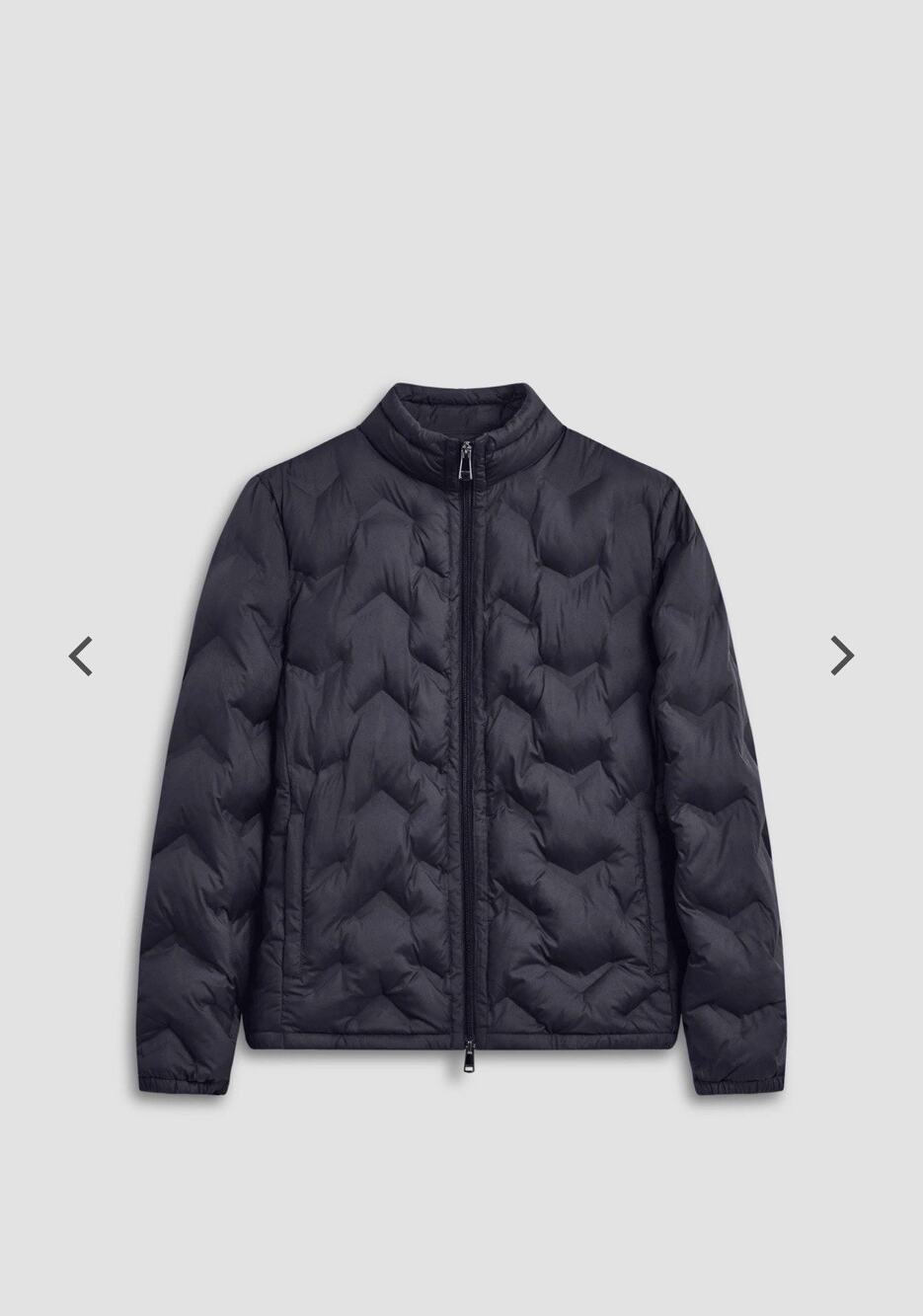 Bugatchi Men’s Chevron Quilted Puffer Jacket Black Size Small